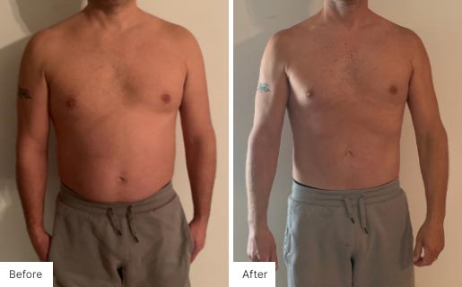 6 - Before and After Real Results image of a man that has used the NeoraFit™ New Year Reset Program.
